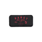 Pabst Blue Ribbon logo on a black patch.